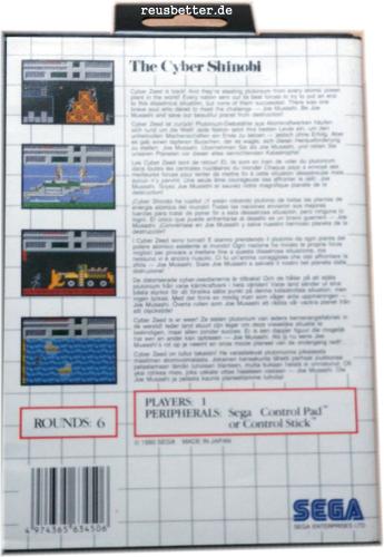 THE CYBER SHINOBI Sega Master System mit OVP